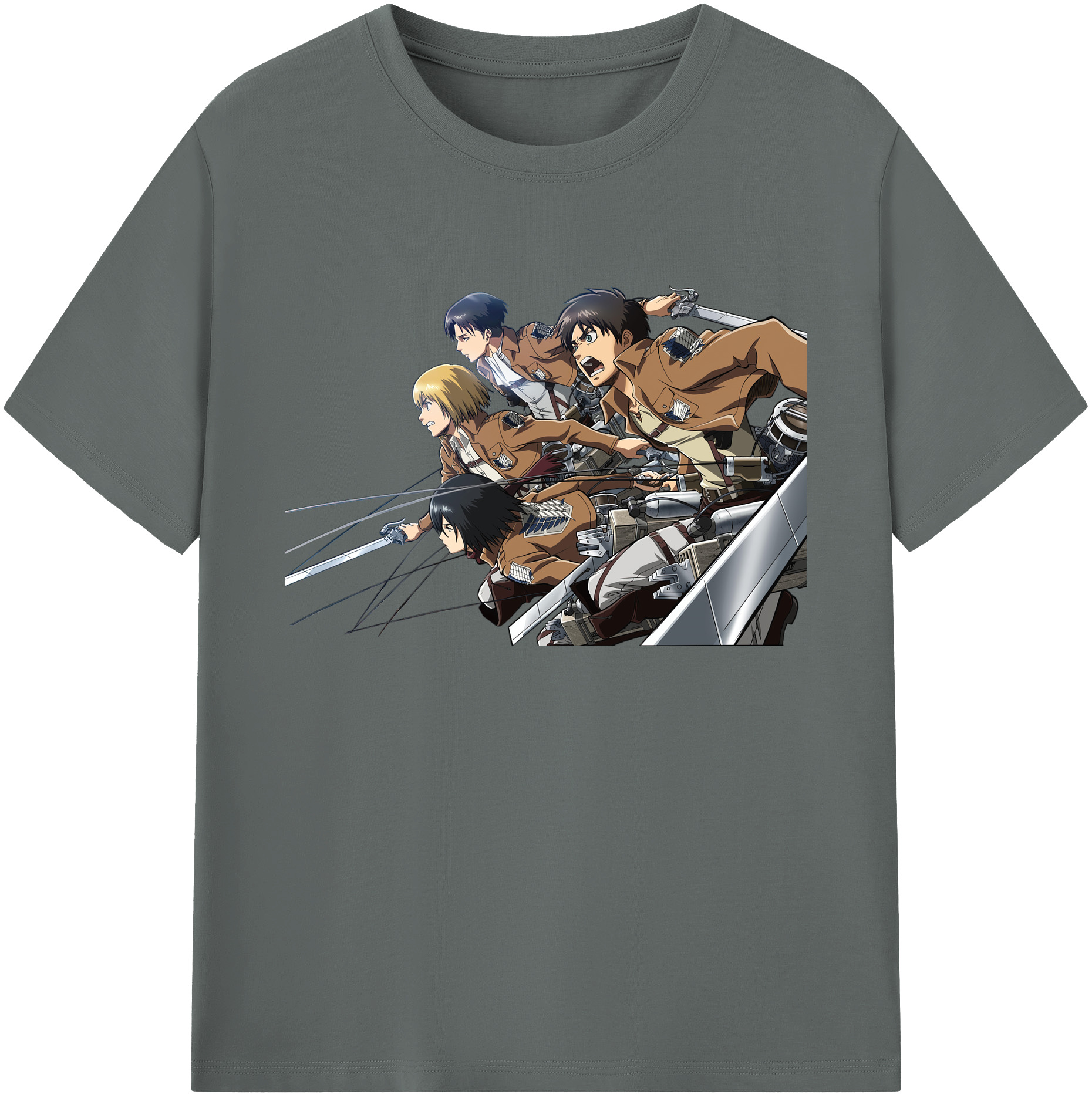 （画像用） 進撃の巨人 Attack on Titan 綿100％ メンズ半袖Tシャツ｜肌触りやわらか＆通気性